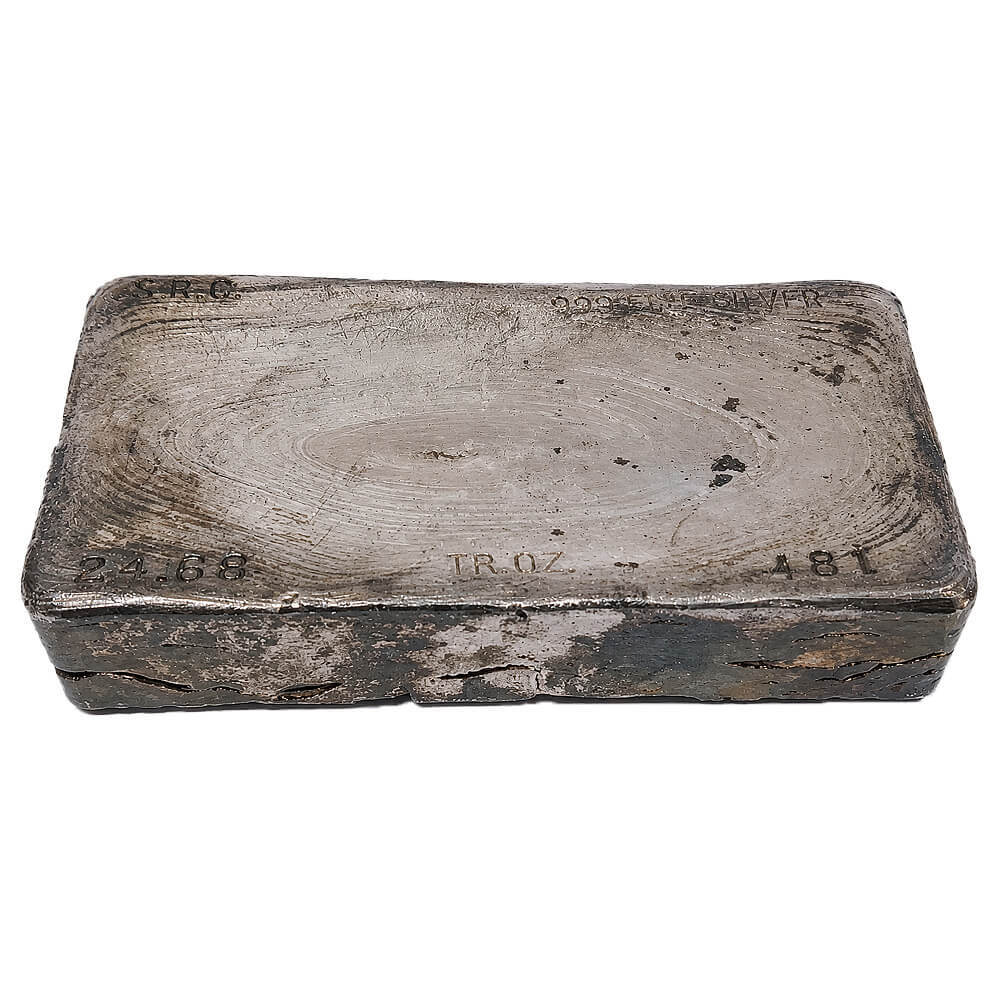 24.68 oz Simmons Vintage Silver Bar .999+ Fine thumbnail 3