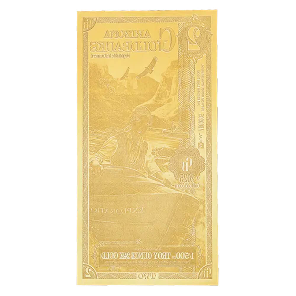 2 Arizona Goldback 1/500 oz 24K Gold Foil Aurum Note thumbnail 2