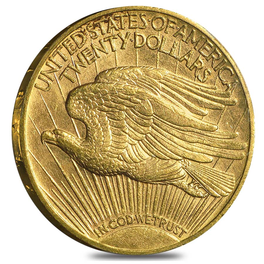 $20 Gold Double Eagle Saint Gaudens - Brilliant Uncirculated BU (Random Year) thumbnail 2