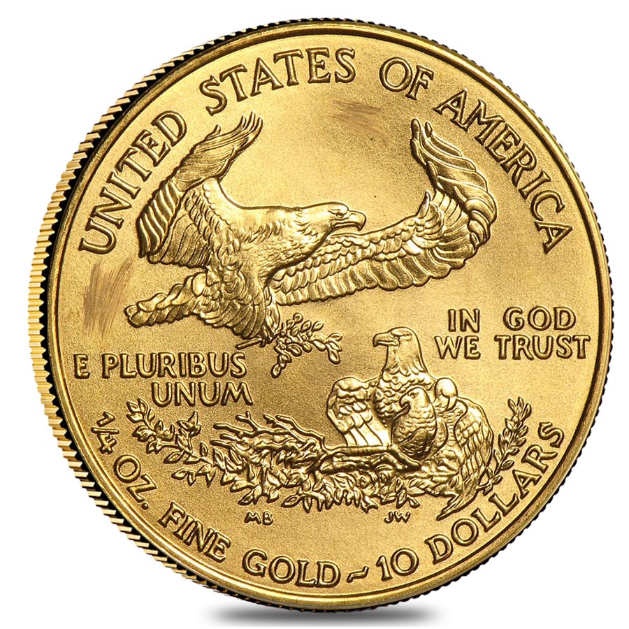 1996 1/4 oz Gold American Eagle (Abrasions) thumbnail 2