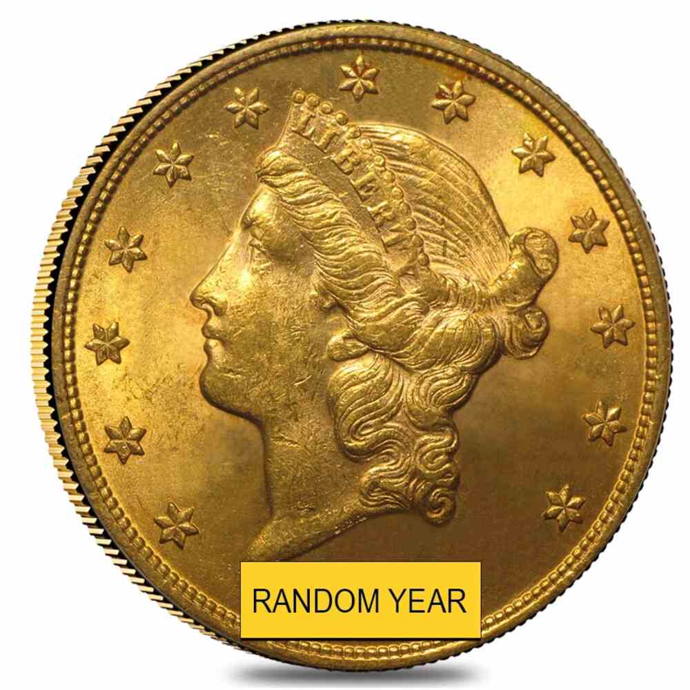 $20 Gold Double Eagle Liberty Head - Brilliant Uncirculated BU (Random Year) thumbnail 3
