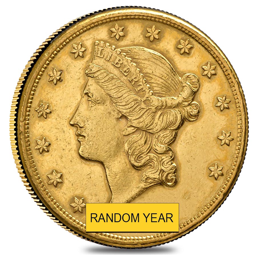 $20 Gold Double Eagle Liberty Head - Polished or Cleaned (Random Year)