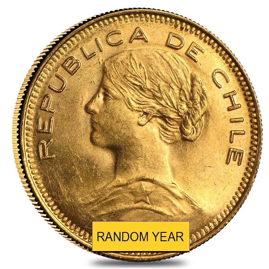 Chile Gold 100 Pesos AU (Random Year,1926-1980)
