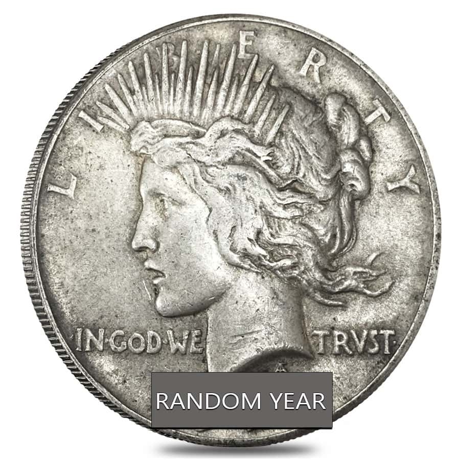 Roll of 20 - 1922-1935 Peace Silver Dollar VG-XF (Random Year) thumbnail 2