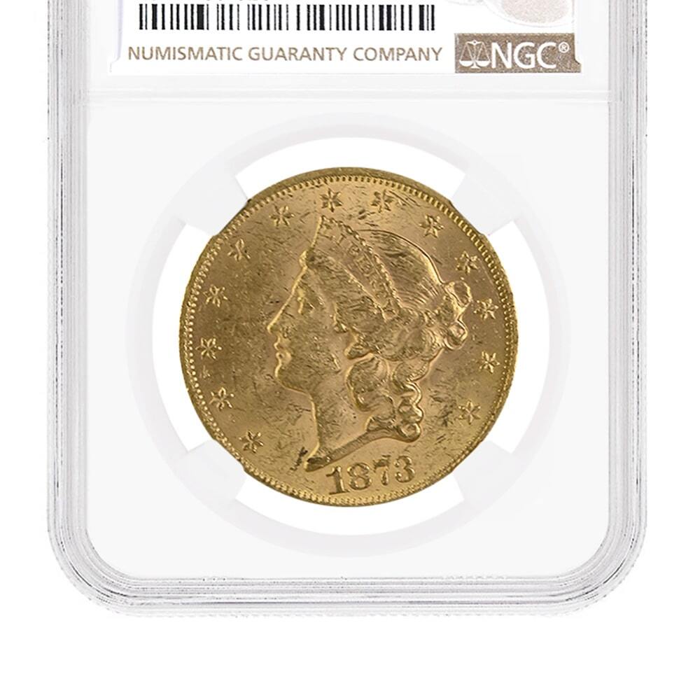 1873 Open 3 $20 Liberty Head Double Gold Eagle Coin NGC MS 61 thumbnail 3