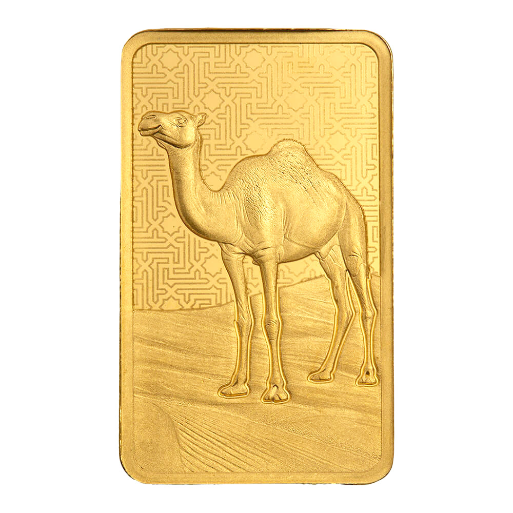 5 Gram PAMP Suisse Arabian Camel Gold Bar .9999 Fine (w/ Frame) thumbnail 4