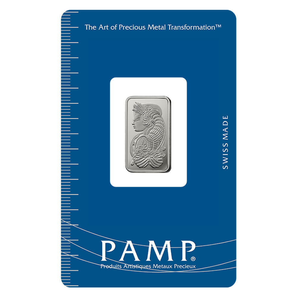 5 Gram PAMP Suisse Lady Fortuna Platinum Bar .9995 Fine (in Assay) thumbnail 2