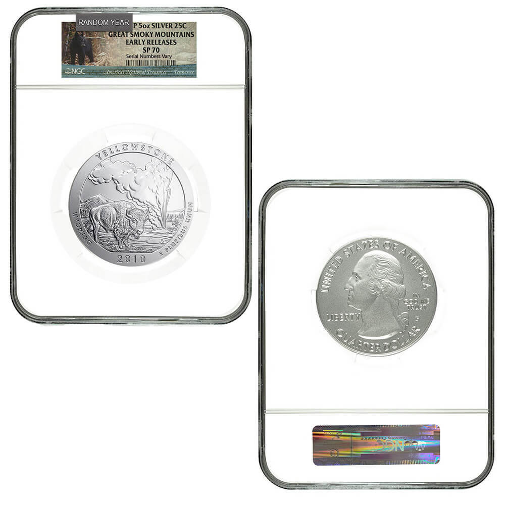 5 oz Silver America the Beautiful ATB NGC/PCGS SP 70 (Random Year) thumbnail 2