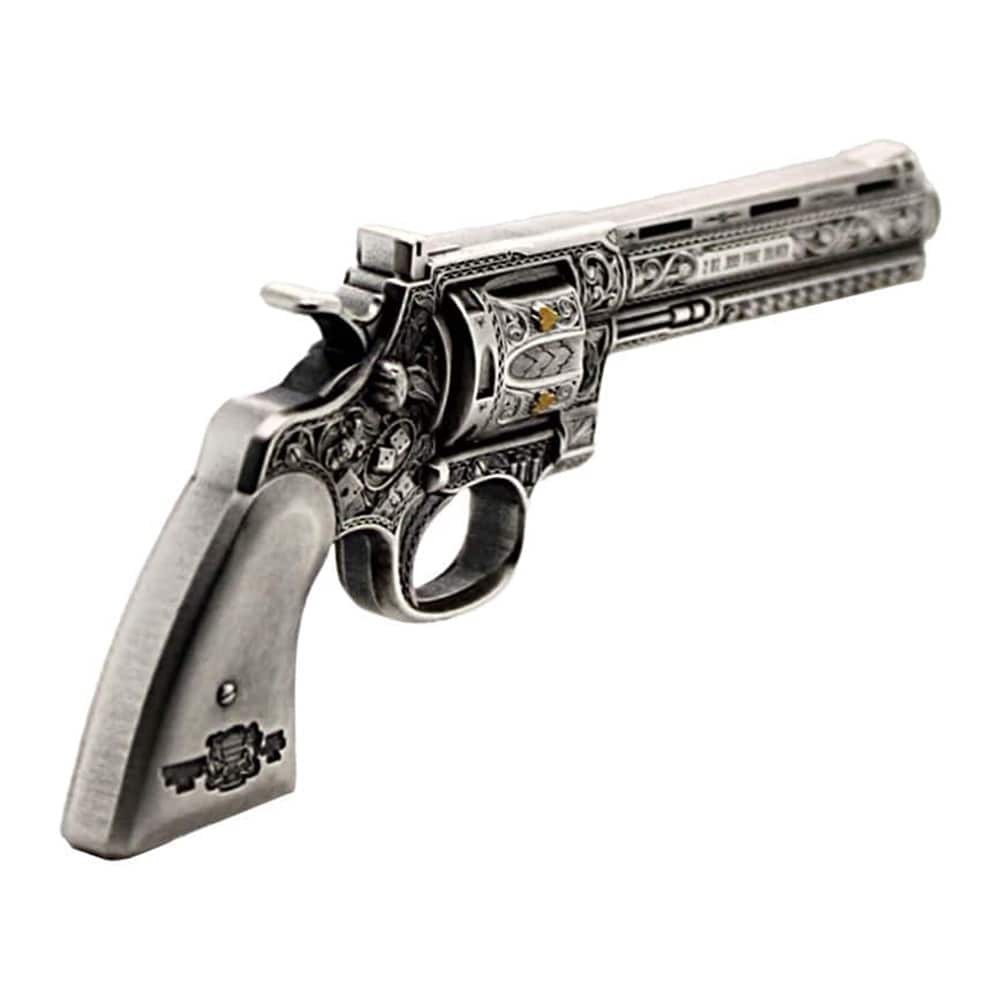 2023 Chad 2 oz Silver Revolver Gun Shaped Antiqued High Relief Coin .999 Fine (w/Box) thumbnail 4