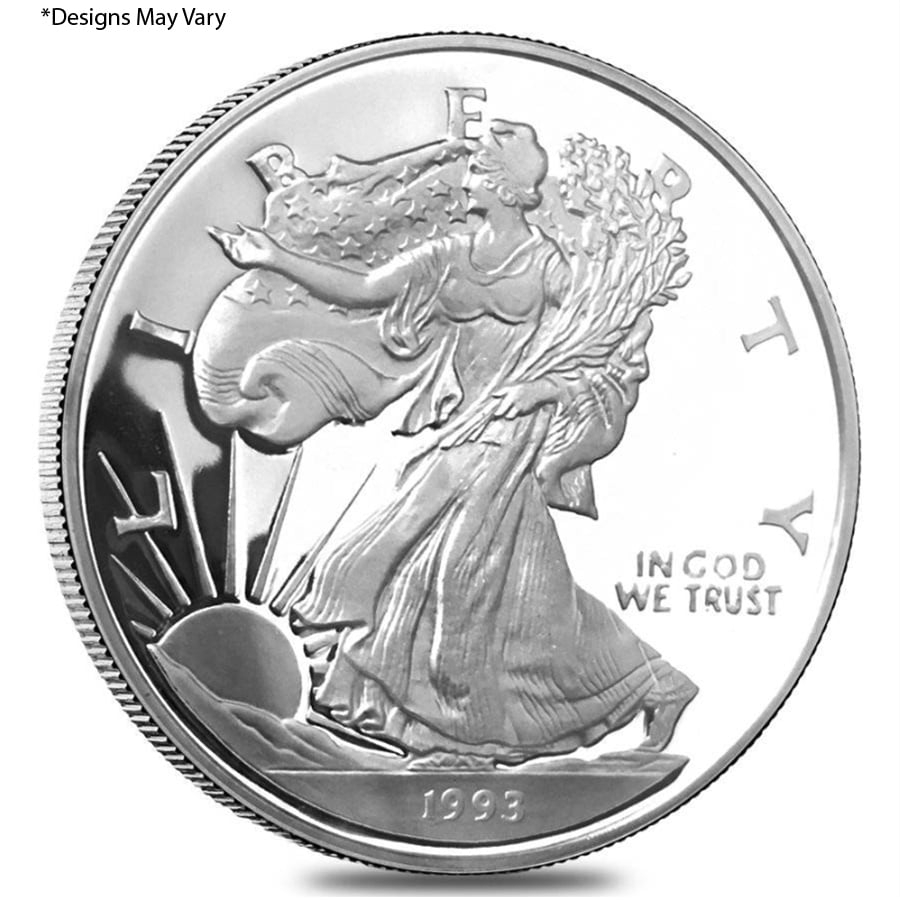 8 oz Silver Generic Rounds .999 Fine thumbnail 2
