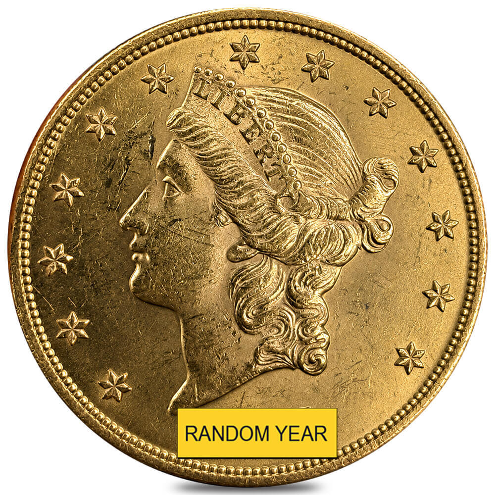 $20 Gold Double Eagle Liberty Head - Brilliant Uncirculated BU (Random Year)