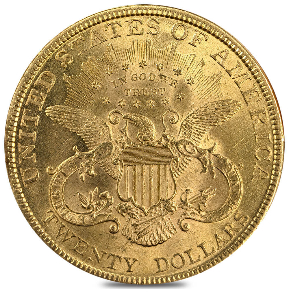 $20 Gold Double Eagle Liberty Head - Brilliant Uncirculated BU (Random Year) thumbnail 2