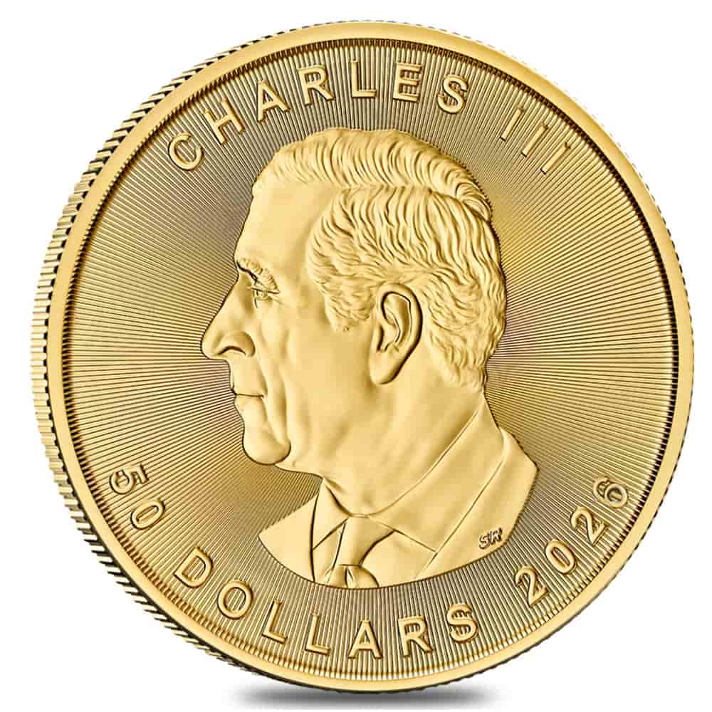 2026 1 oz Canadian Gold Maple Leaf $50 Coin BU thumbnail 2