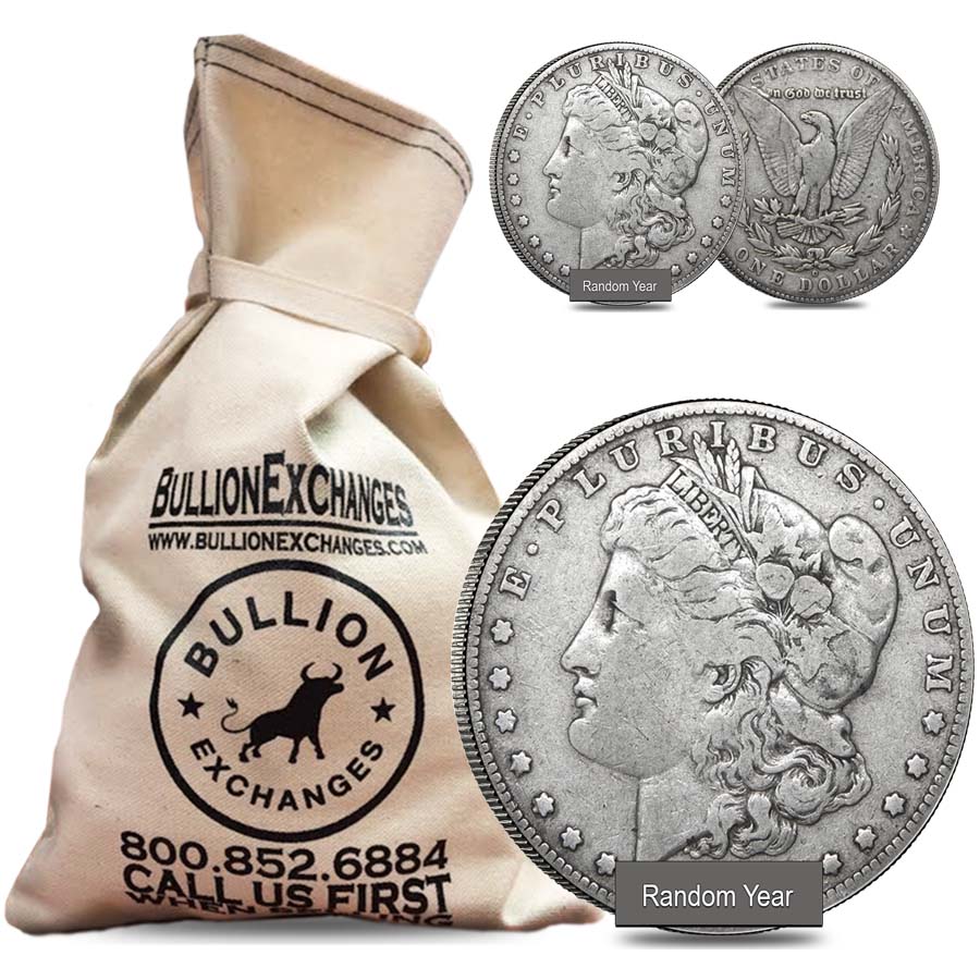 $100 Face Value Bag - 100 Coins - 1878-1904 Morgan Silver Dollar VG-VF (Random Year)