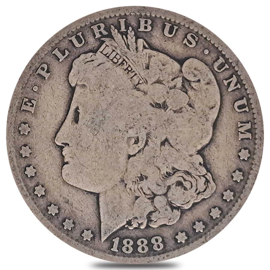 1888 O Morgan Silver Dollar $1 Hot Lips Top 100 VAM-4 DDO VG
