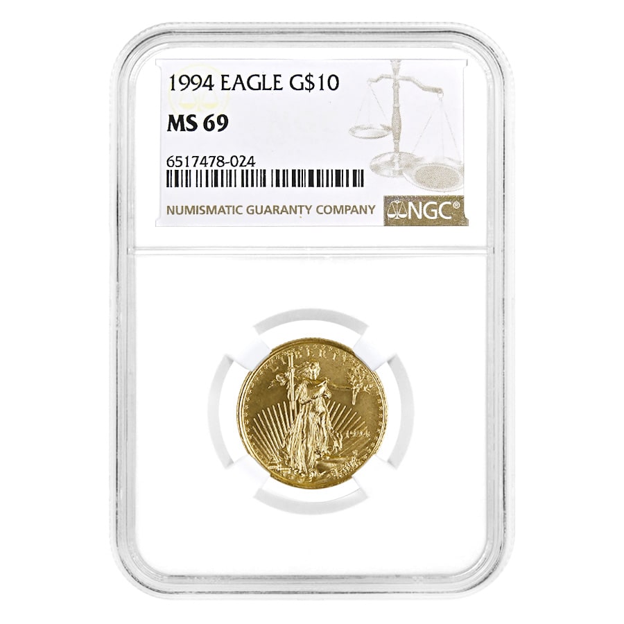 1994 1/4 oz $10 Gold American Eagle NGC MS 69