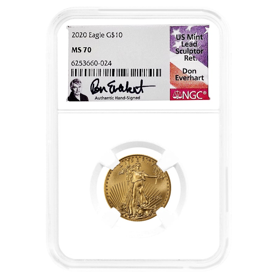 2020 1/4 oz Gold American Eagle NGC MS 70 (Everhart Sign)