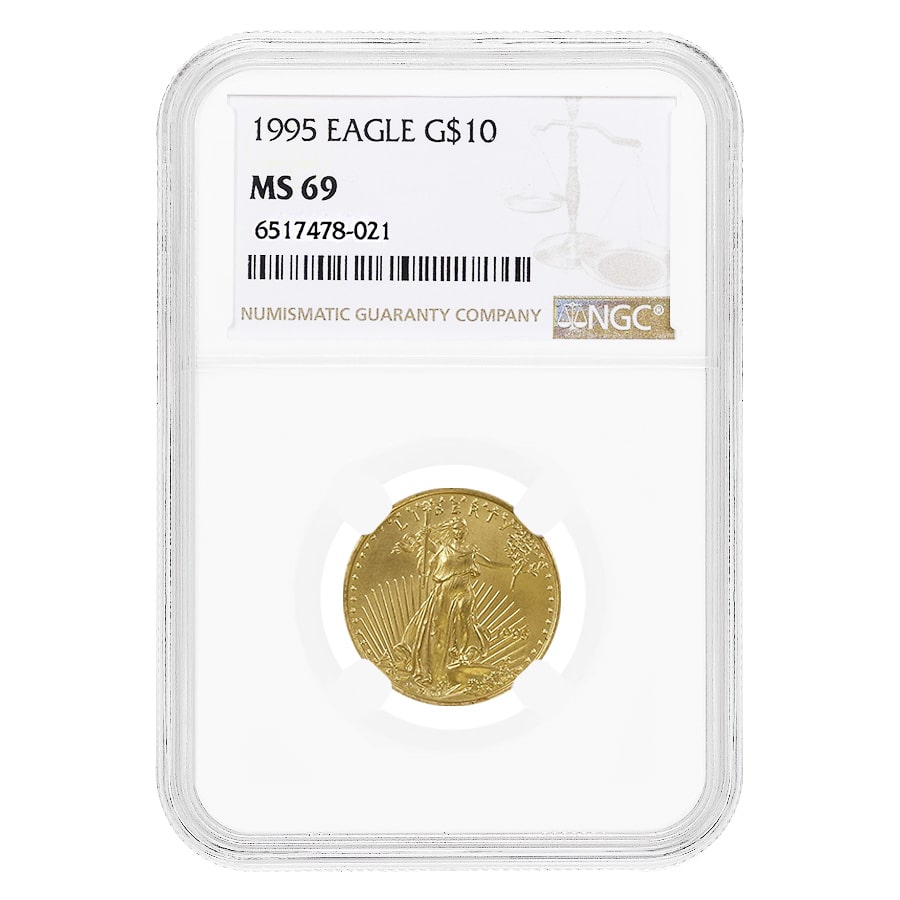 1995 1/4 oz $10 Gold American Eagle NGC MS 69