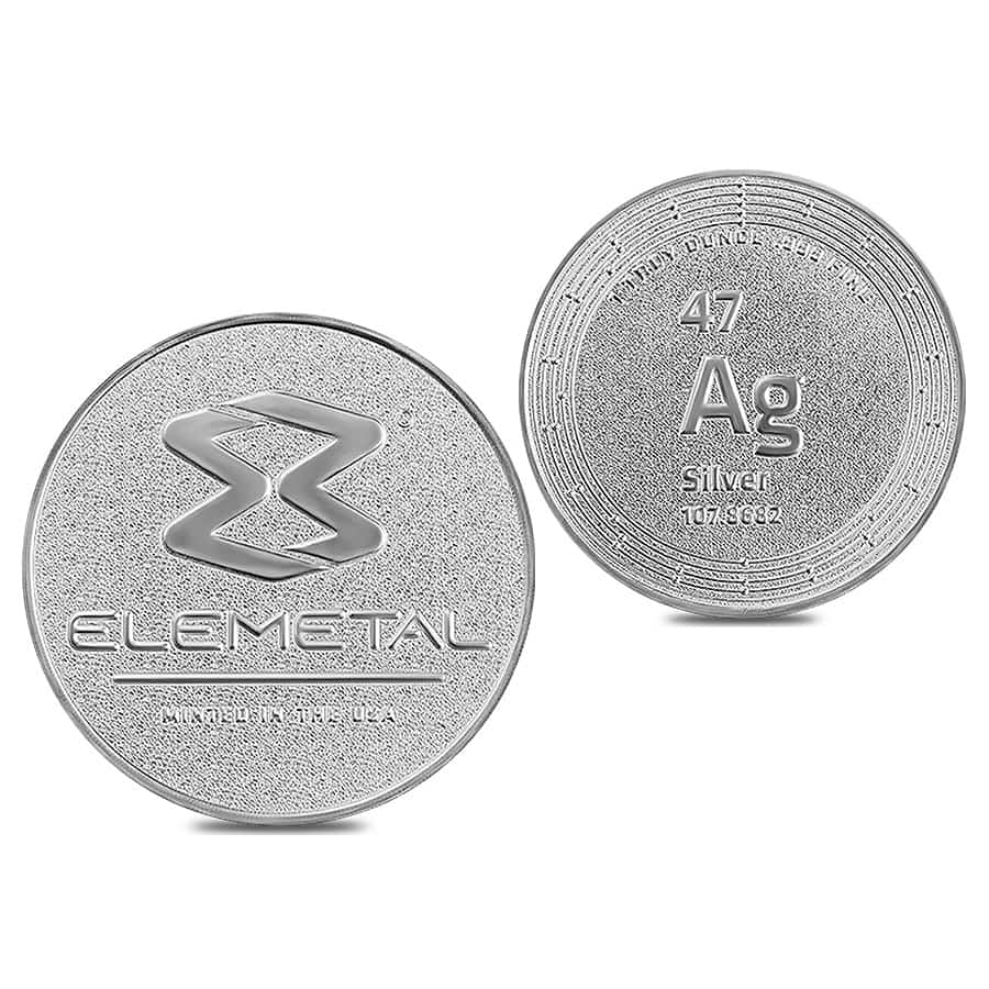 1 oz Elemetal Silver Round .999 Fine thumbnail 3