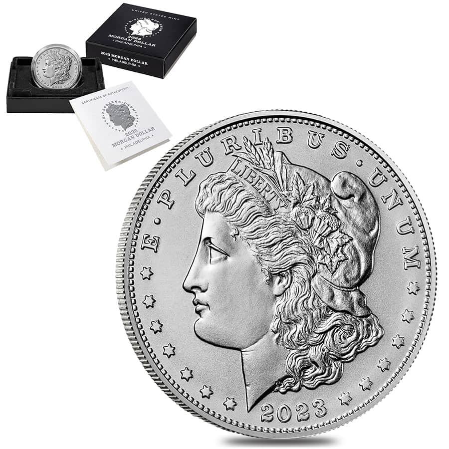 2023 Morgan Silver Dollar .999 Fine (w/Box & COA)