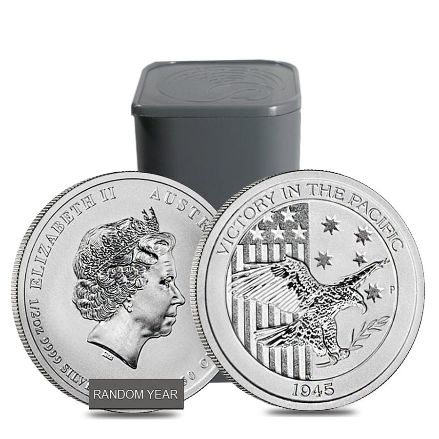 Australia 1/2 oz Silver Victory in the Pacific Coin Perth Mint .9999 Fine BU (Random Year) thumbnail 3