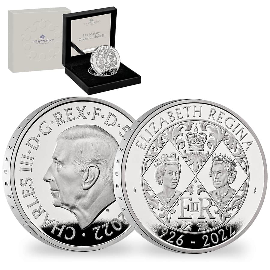 2022 Great Britain 56.56 gram Queen Elizabeth II Piedfort Proof Silver Coin .925 Fine (w/Box & COA)
