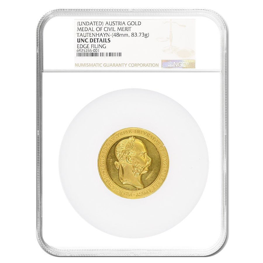 Austria Gold Medal of Civil Merit J. Tautenhayn NGC UNC Details
