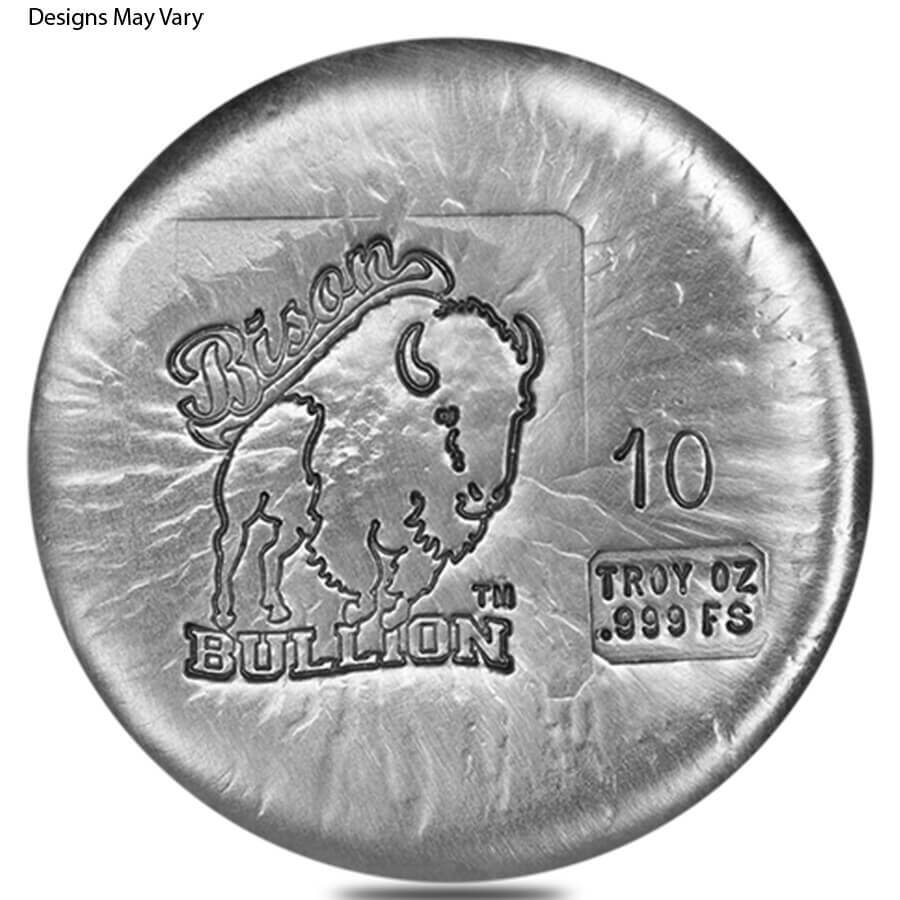 10 oz Silver Generic Round .999 Fine thumbnail 2