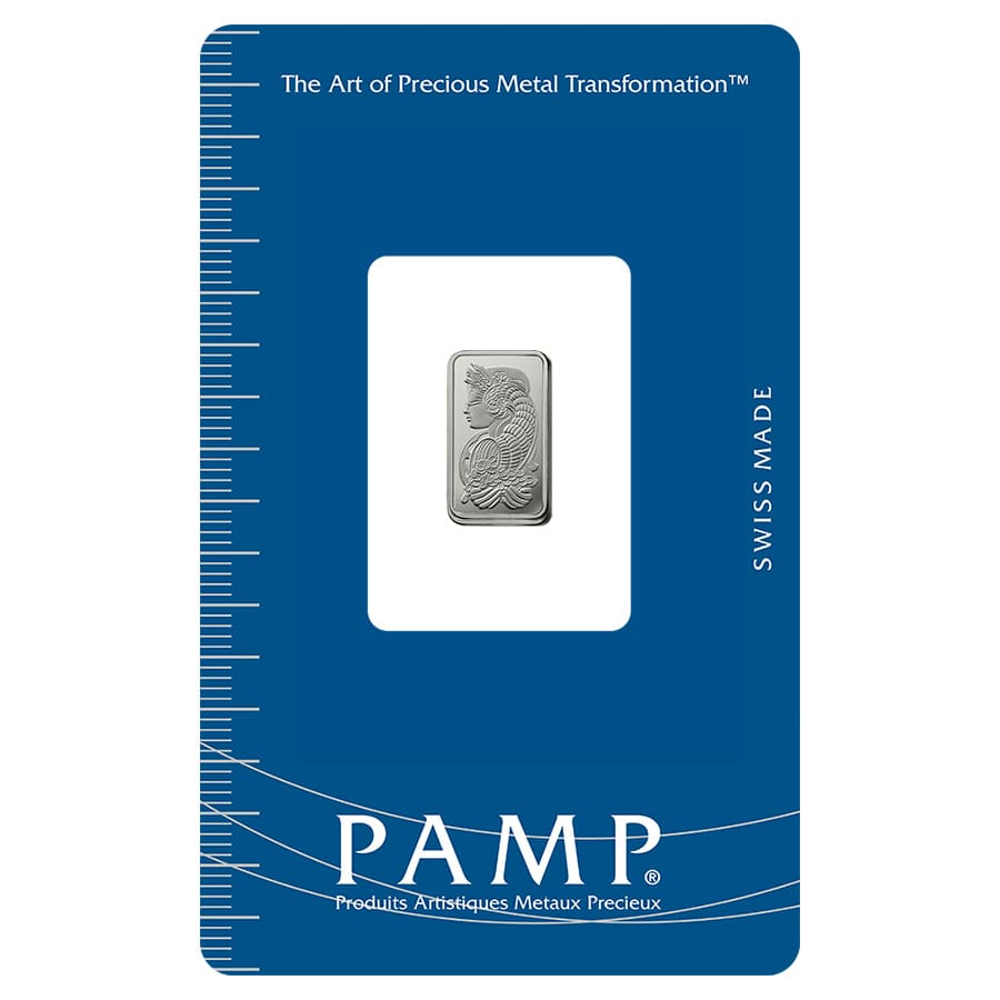 1 Gram PAMP Suisse Lady Fortuna Platinum Bar .9995 Fine (in Assay) thumbnail 2