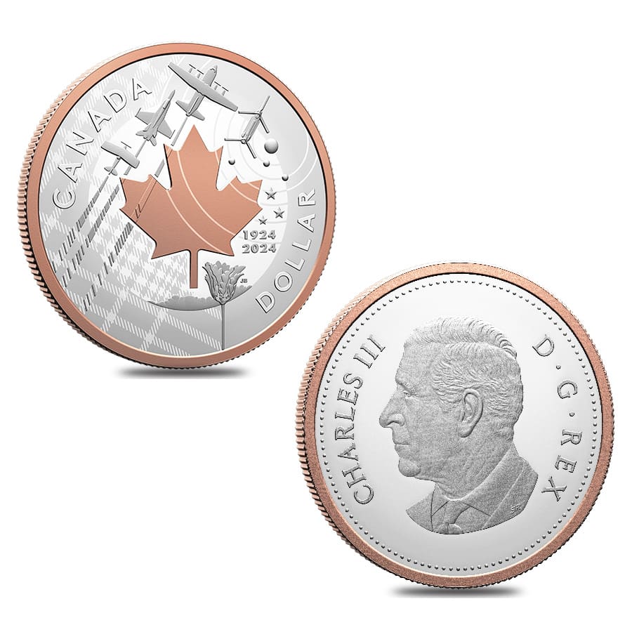 2024 Canada 2 oz Silver The Royal Canadian Air Force 100th Ann 7-Coin Set thumbnail 2