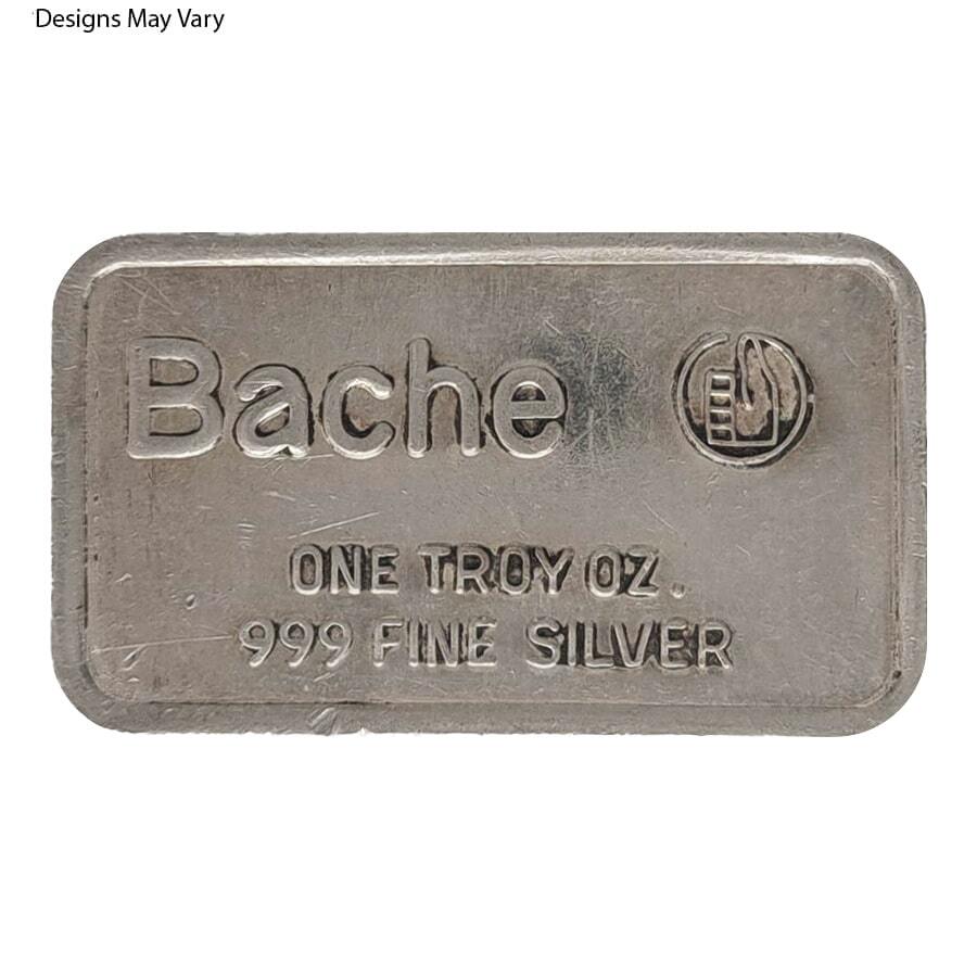 1 oz Bache Silver Bar .999 Fine