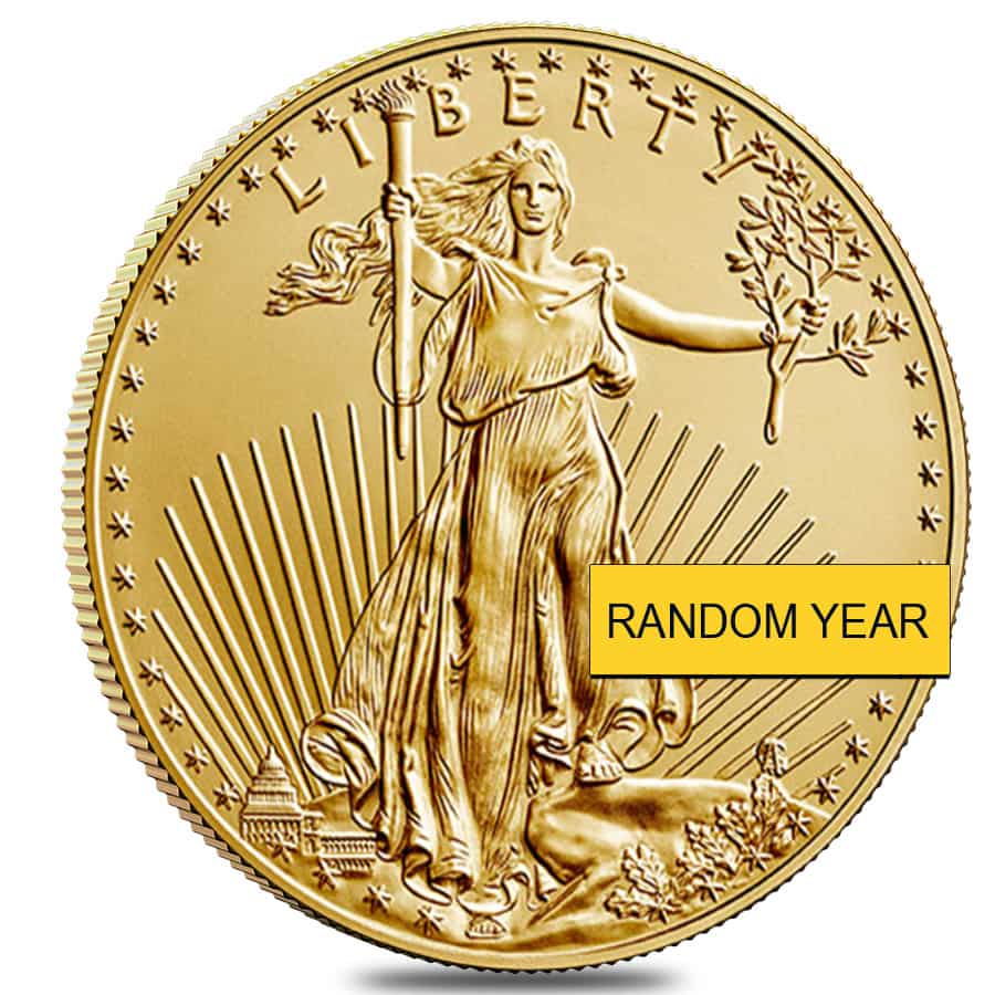 Roll of 20 - 1 oz Gold American Eagle $50 Coin BU (Random Year) thumbnail 2