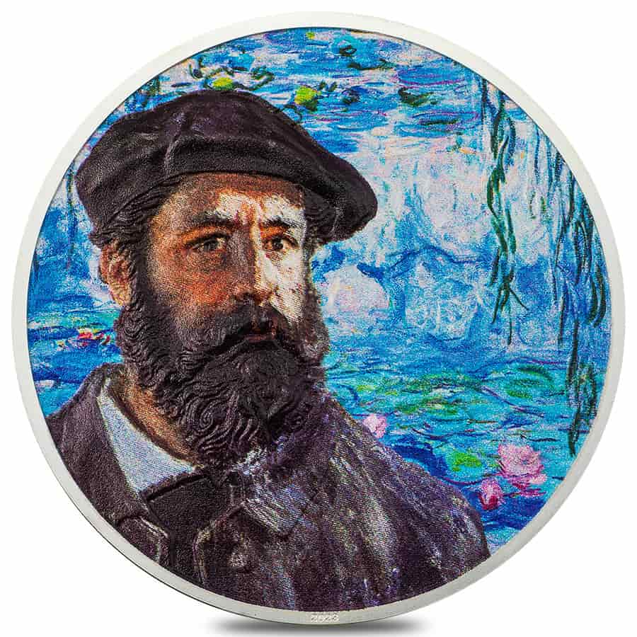 2023 Cook Islands 2 oz Silver Masters of Art Claude Monet Coin thumbnail 2