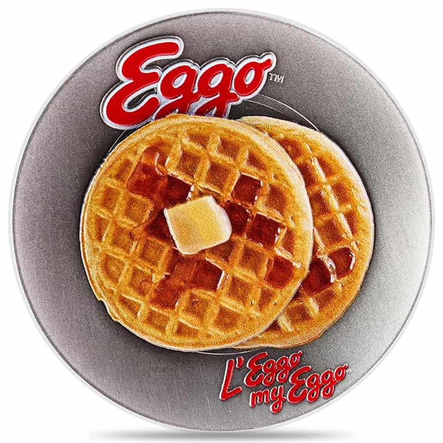 2024 Chad 1 oz Eggo™ Waffles Plate Silver Coin thumbnail 2