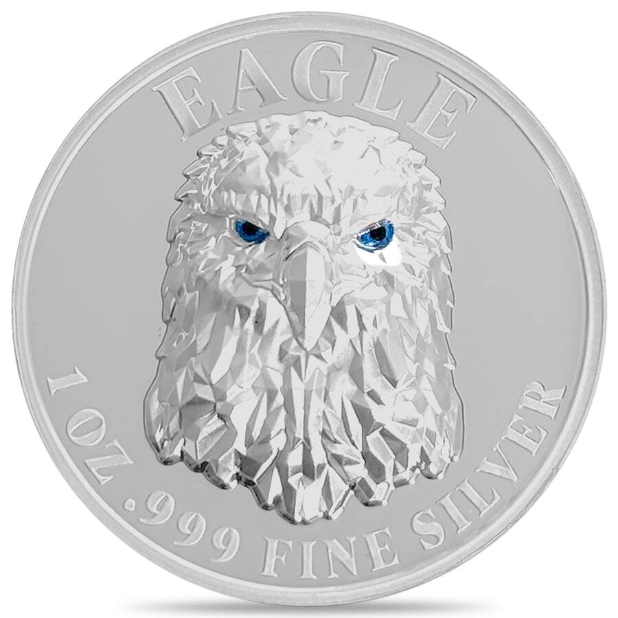 2024 Chad 1 oz Silver Multifaceted American Eagle Ultra High Relief Coin .999 Fine thumbnail 2