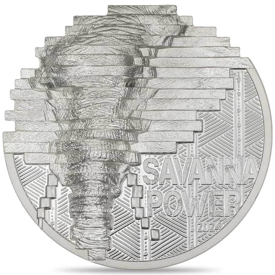 2024 Cook Islands 2 oz Silver Reconstruction Elephant Coin thumbnail 2
