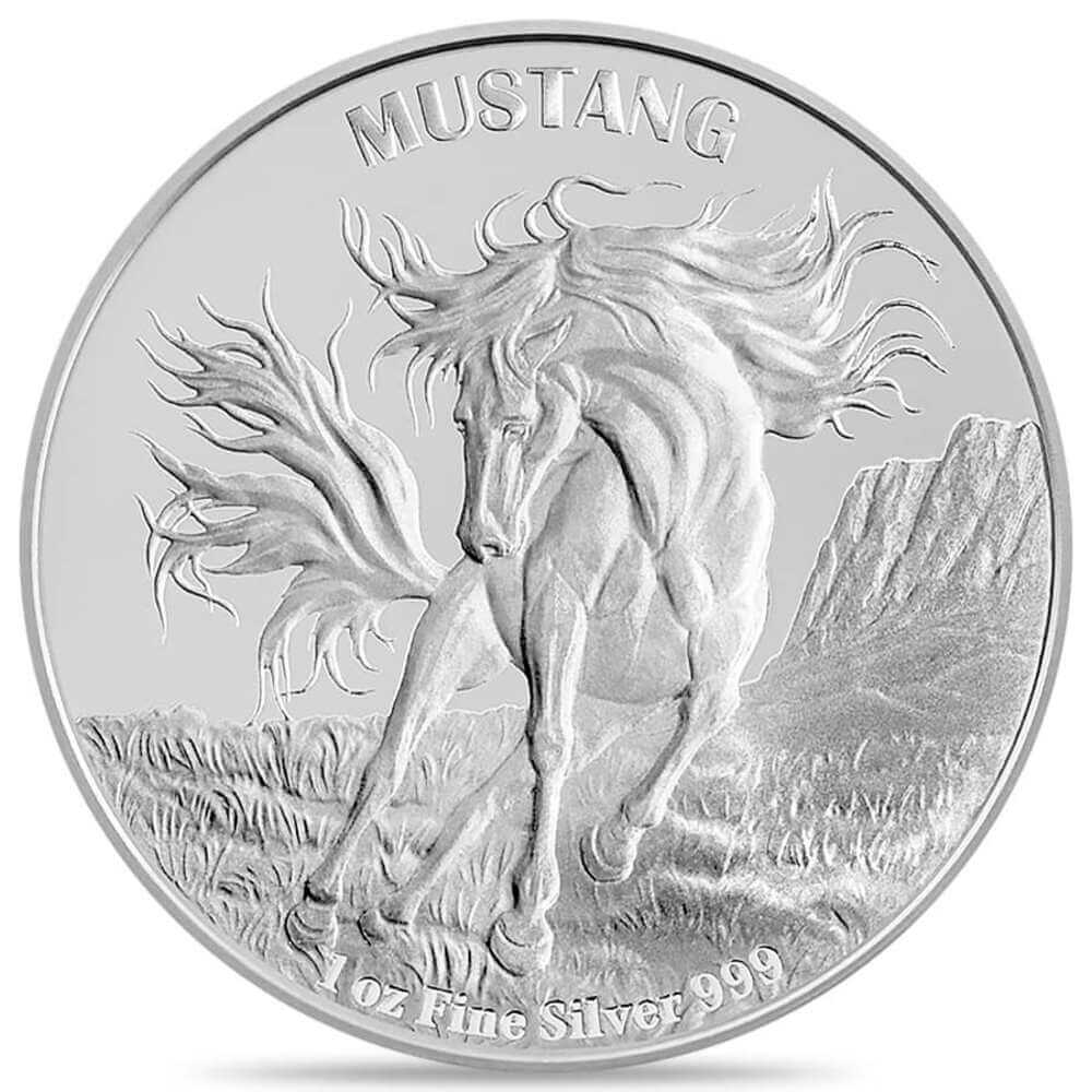 Tube of 20 - 2024 Tokelau 1 oz Mustang Silver Coin .999 Fine thumbnail 3