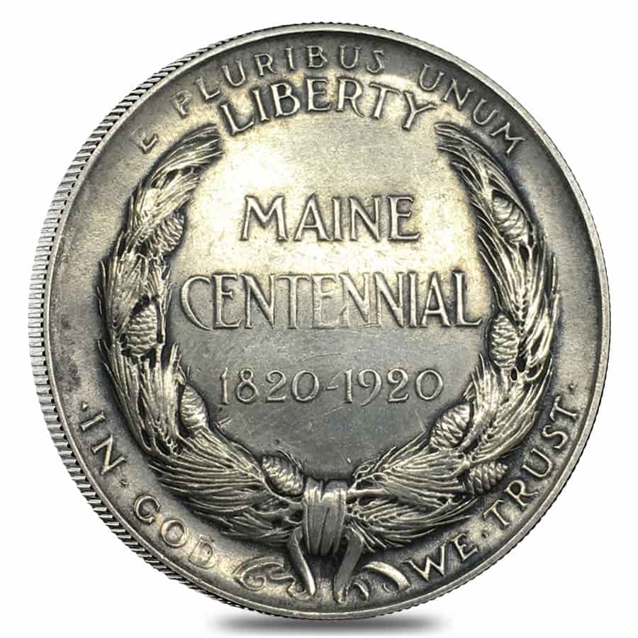 1920 Maine Centennial Half Dollar 90% Silver Commem Avg Circ thumbnail 2