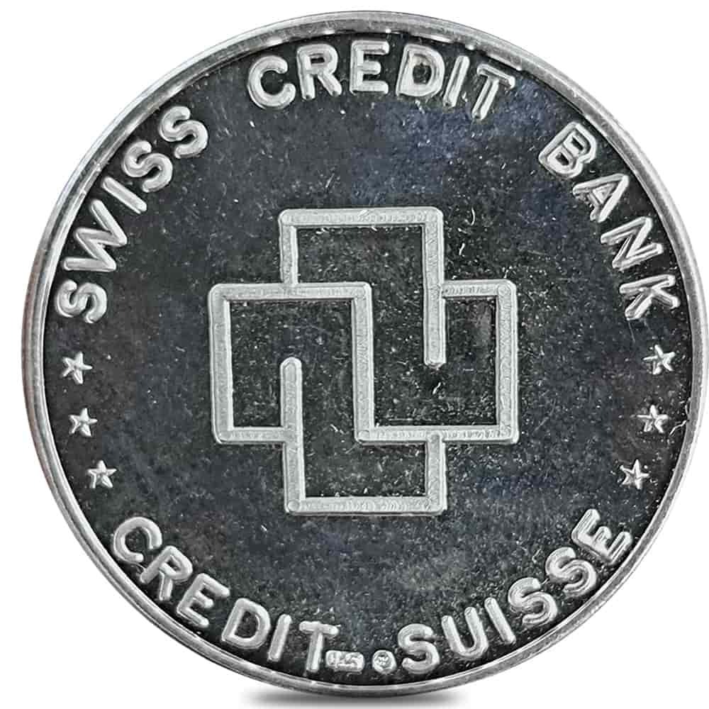 0.446 oz Credit Suisse Silver Round 0.925 Fine thumbnail 2