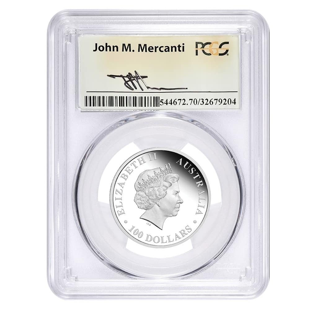 2015 1 oz Proof Platinum Australian Wedge-Tailed Eagle Perth Mint PCGS PF 70 DCAM (John M. Mercanti) thumbnail 2