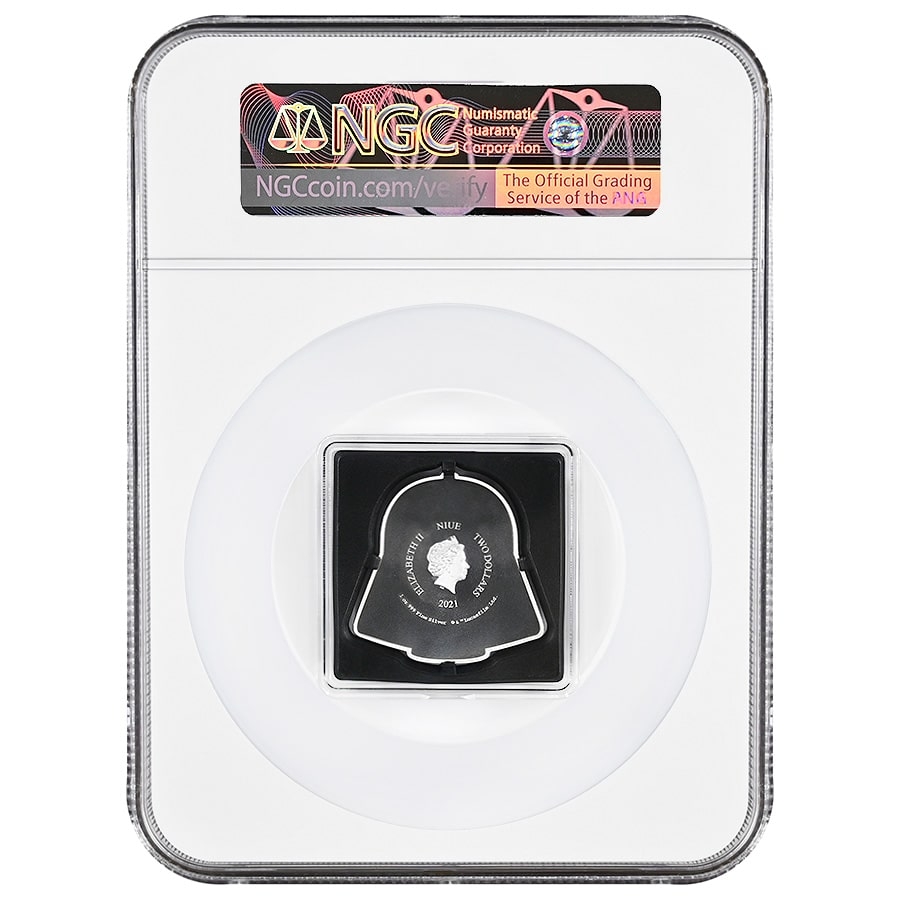 2021 Niue 1 oz Silver Darth Vader Shaped Coin Star Wars Faces of the Empire NGC PF 70 ER thumbnail 2