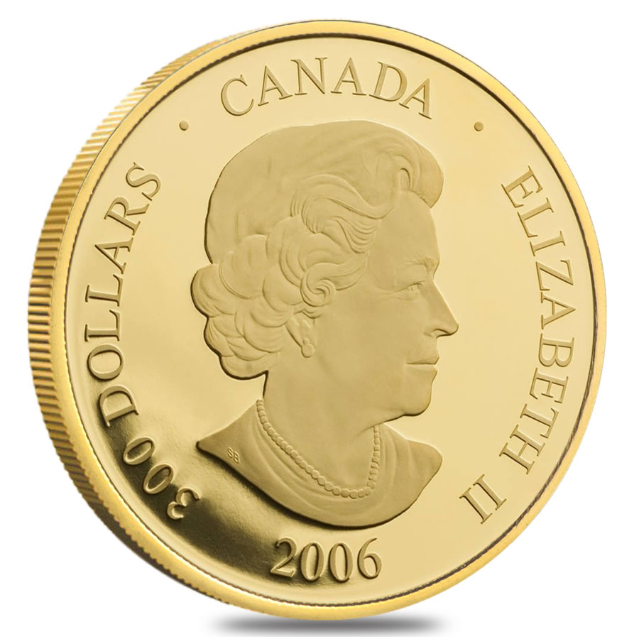 2006 Canada Proof Gold $300 Crystal Snowflake Coin thumbnail 2