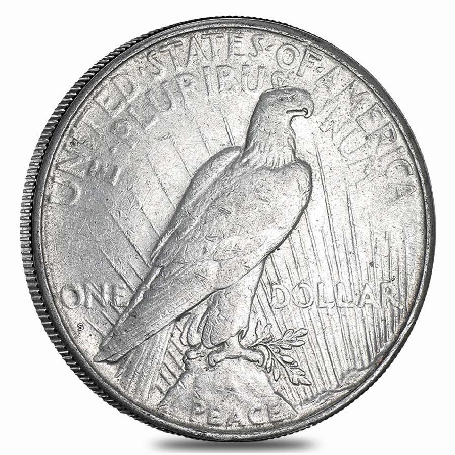 1922-1935 Peace Silver Dollar VG-XF (Random Year) thumbnail 2