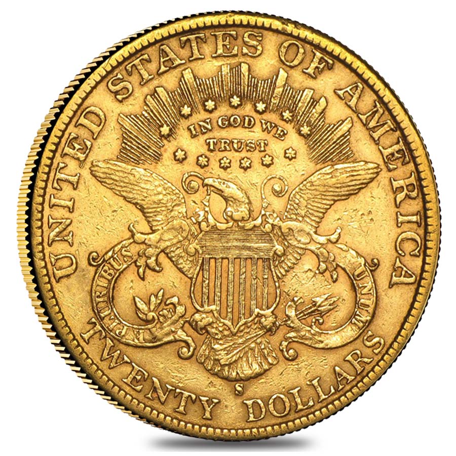 $20 Gold Double Eagle Liberty Head - Extra Fine XF (Random Year) thumbnail 2