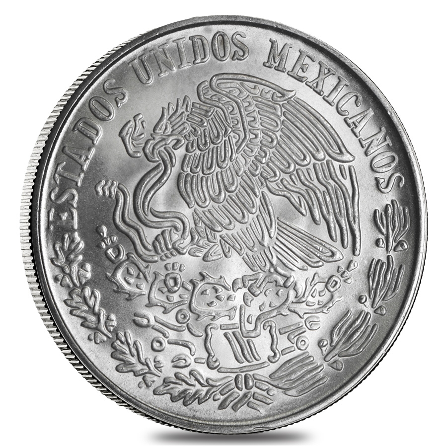 Mexico Silver 100 Pesos AU/BU ASW .643 oz (1977-1979, Random Year) thumbnail 2