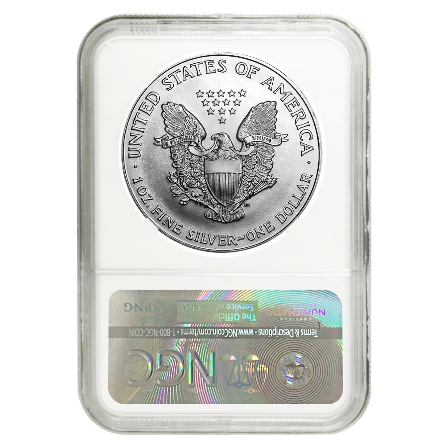 1998 1 oz Silver American Eagle $1 Coin NGC MS 69 thumbnail 2