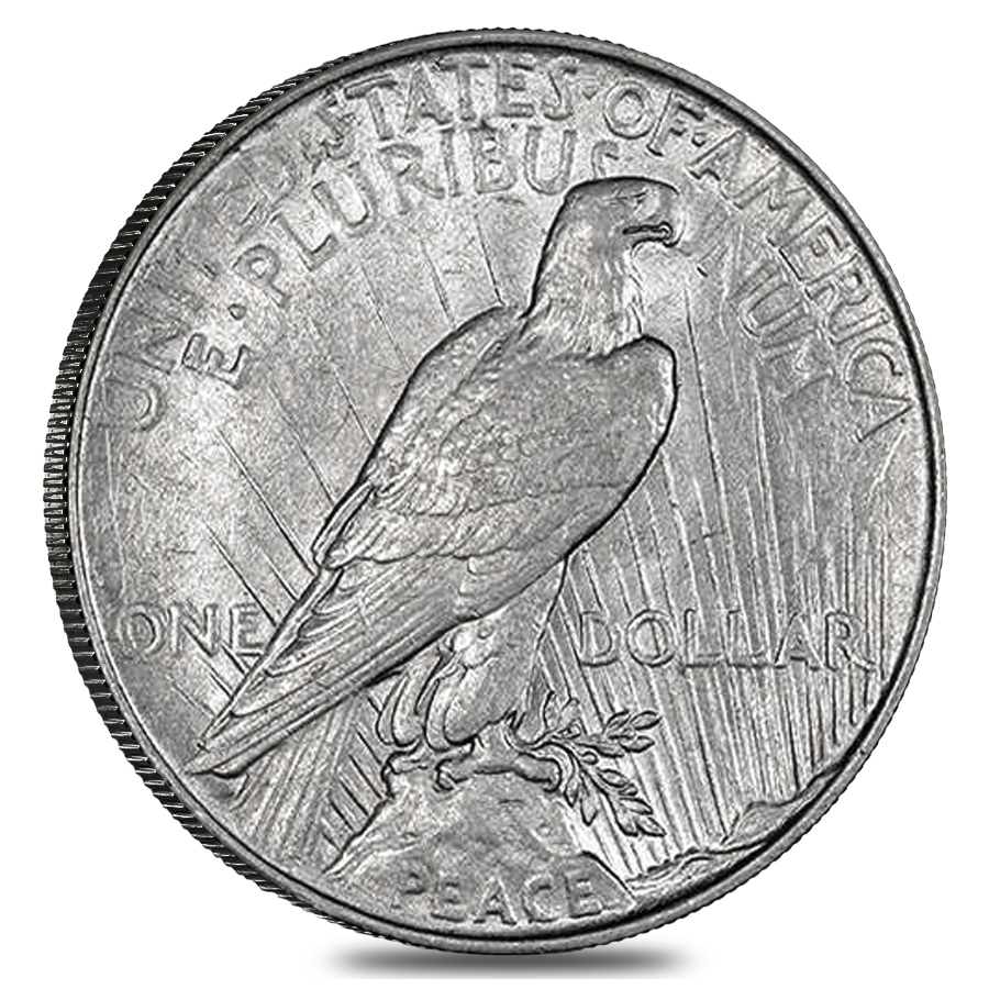 1934 Silver Peace Dollar AU thumbnail 2