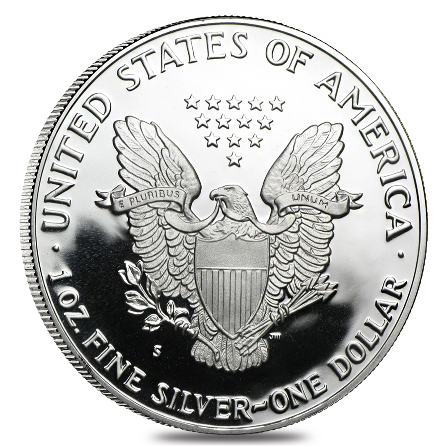 1987-S 1 oz Proof Silver American Eagle (w/Box & COA) thumbnail 3