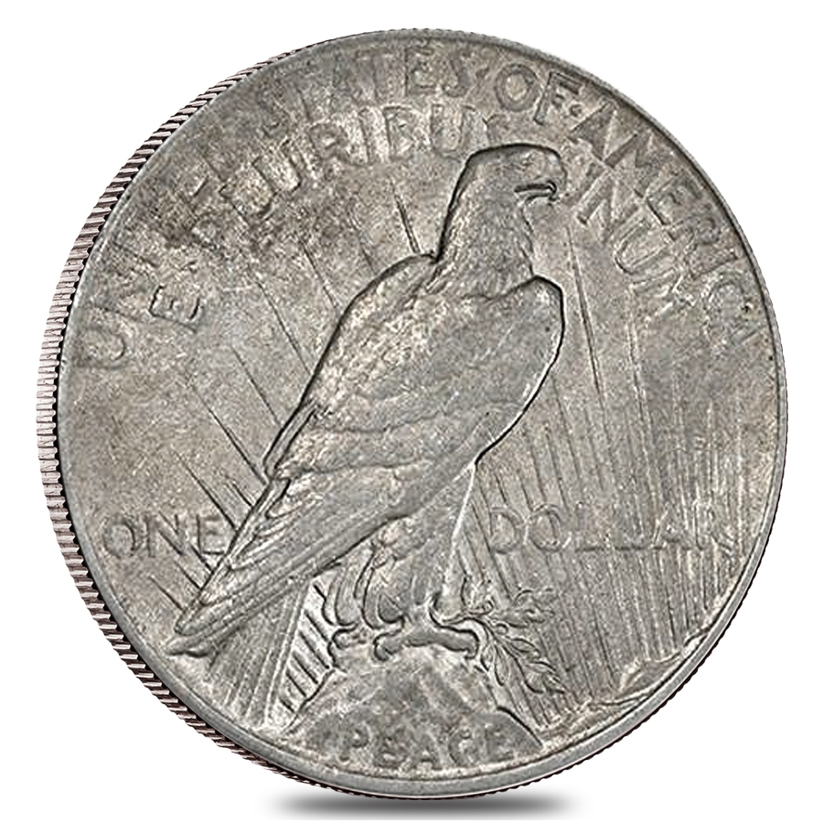 1935 Silver Peace Dollar AU thumbnail 2