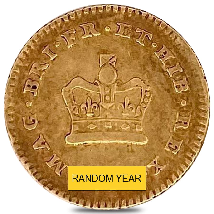 1797-1800 Great Britain 1/3 Guinea Gold Coin Circ Random Year thumbnail 2